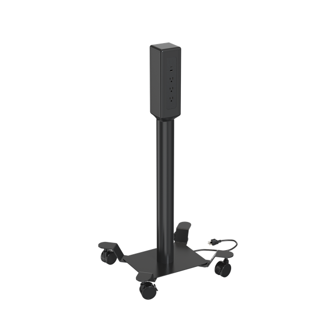 PS03 High Quality Stable And Security Free Standing Power Linker with Casters 